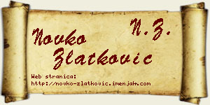 Novko Zlatković vizit kartica